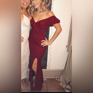 Red wine XS showpo dress